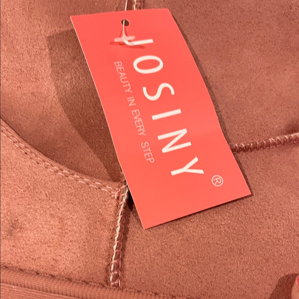 Women's Cozy Suede Winter Boots - Pink - Picture 9 of 10